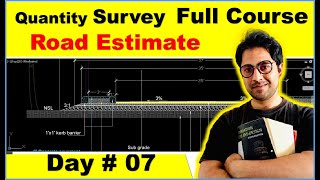 Complete quantity surveying course day 7  Road estimation calculation [upl. by Acherman]