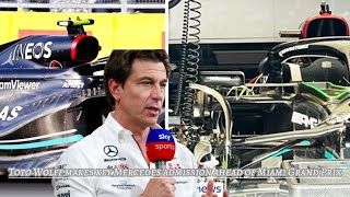 Toto Wolff makes key Mercedes admission ahead of Miami Grand Prix🔥 [upl. by Aihsitan]