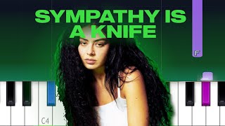 Charli xcx  Sympathy is a knife Piano Tutorial [upl. by Grizel]