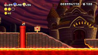 New Super Mario Bros U 100 Walkthrough Episode 21  World 8  Peach Castle part 1 [upl. by Cadel]