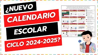 ¿NUEVOS CALENDARIOS ESCOLARES 20242025 [upl. by Ruy]