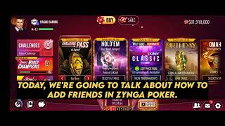 How to Add Friends in Zynga Poker [upl. by Eatnahc]