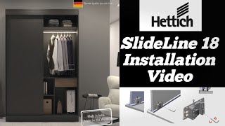 hettich slideLine 18 installation video in hindi hettich wardrobe  SL 18 installation sl18 [upl. by Aeiram]