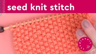 Knit the Easiest Seed Stitch Knitting Pattern 2 Row Repeat [upl. by Dranoc]