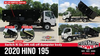 SwitchNGo Rolloff Dumpster Truck  2020 Hino 195  One Truck Multiple Bodies  31653 [upl. by Whallon]