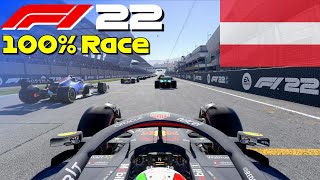 F1 22  100 Race Red Bull Ring Austria in Pérez Red Bull [upl. by Odoric]