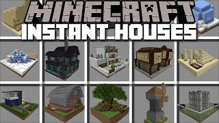 Minecraft INSTANT PREFAB HOUSE MOD  INSTANTLY SPAWN STRUCTURES w JAIL AND ZOO  Minecraft Mods [upl. by Olenka985]