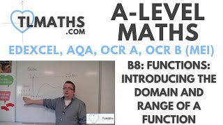 ALevel Maths B802 Functions Introducing the Domain and Range of a Function [upl. by Hniv]