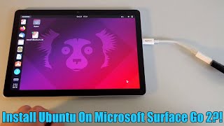 How To Install Ubuntu On Microsoft Surface Go 2 amp Boot Into Bootable Ubuntu USB Stick [upl. by Euqirne]