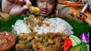 Eating spicy buna prawns 🦐  Northeast India 🌶️ [upl. by Dafna]