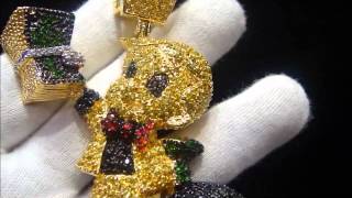 Master Of Bling Lab Simulated Diamond Custom Richie Rich Lemonade Pendant [upl. by Harty]