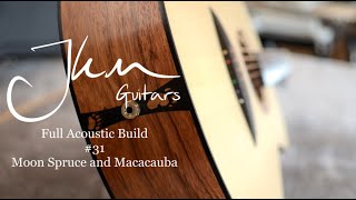 Full Acoustic Guitar Build  Workshop ASMR  JKM Guitars [upl. by Chemar]