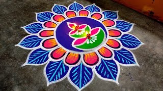 Diwali big rangoli designsdiwali 2024 beautiful rangolidiwali muggulu designsAmazingrangoli [upl. by Marchak514]