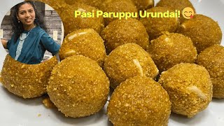 Pasi Paruppu Urundai Recipe  Healthy Moong Dal Laddu in Tamil 🌰🍬 diwalisnacks [upl. by Bartolome]