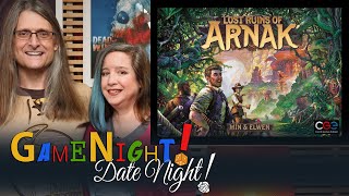 Lost Ruins of Arnak  GameNight DateNight Se8 Ep43  How to Play and Playthrough [upl. by Rivard]