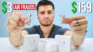 3 Fake AirPods vs 159 AirPods RIP Ears [upl. by Nelak]