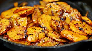 Delicious Pan Fried Potatoes  Easy Skillet Potatoes Recipe [upl. by Alemak]