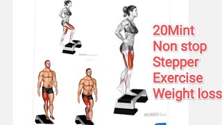 20 mint non stop stepper workout for weight loss  how to lose lower part  stepperworkout [upl. by Sito]