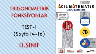 11Sınıf Soru Bankası Trigonometrik Fonksiyonlar Test1 Sayfa 1416 [upl. by Assirram]