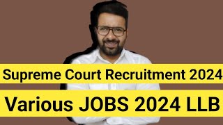 Supreme Court of India Various Vacancy 2024  LAW VACANCY IN NFDC [upl. by Lexerd]