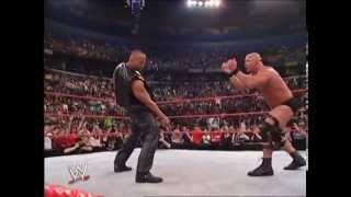 WWE After Show funny stunner to THE ROCK [upl. by Ahsakal]