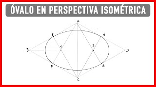 Cómo hacer un óvalo en Perspectiva Isométrica Dibujo técnico [upl. by Annayad]