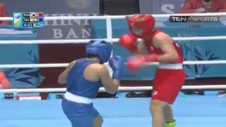 Controversial Sarita DeviIND Vs Jina ParkKOR boxing SemiFinal  Heighlight [upl. by Alyakim]