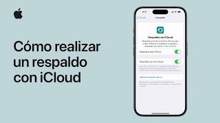 Cómo realizar un respaldo de un iPhone en iCloud  Soporte técnico de Apple [upl. by Alletneuq212]