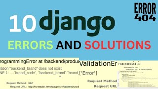 Top 10 Common Django Errors and How to Fix Them Quick Solutions [upl. by Naeloj384]