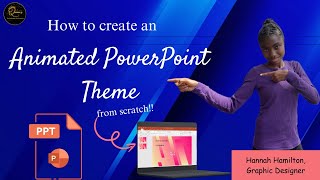 How to Create an Animated PowerPoint Theme with just a few steps  Pink  Hannah Hamilton [upl. by Meter]