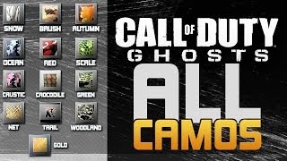 CoD Ghosts ALL CAMOS  Call Of Duty Ghosts Weapon Camo  Gun Camo List [upl. by Skutchan]