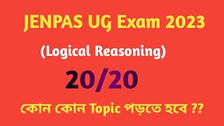 Logical Reasoning Syllabus JENPAS UG 2023  Logical Reasoning for JENPAS UG 2023 [upl. by Chilcote]