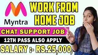 Myntra Hiring  Work from home jobs 2024  No Fees  Online jobs at home  Freshers Job  Jobs [upl. by Anayt96]