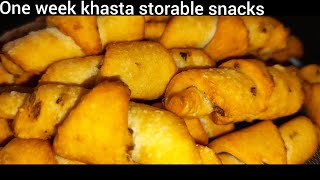 storable snacks recipekhasta nastaKrispy snackstea time snacksevening snacks recipeeasy snacks [upl. by Ojoj380]