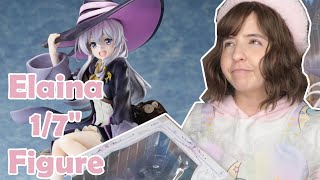 Elaina Wandering Witch 17 Scale Furyu Anime Figure Unboxing Amiami Pre Order [upl. by Mackenie]