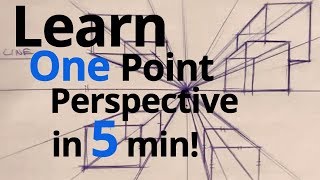 LEARN ONE POINT PERSPECTIVE IN 5 MIN [upl. by Atiekram]