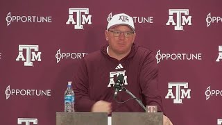 Mike Elko discusses Week 1 of Texas AampM spring practice [upl. by Mayne456]