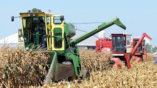 Combines Harvesting Corn Half Century of Progress Show  Lots of Great Machines in The Field [upl. by Barber24]