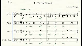 Greensleeves String Quartet Arrangement [upl. by Batsheva]