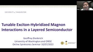 Online Spintronics Seminar 105 Geoffrey Diederich [upl. by Sirotek991]