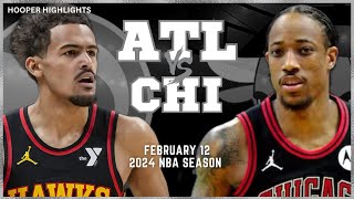 Atlanta Hawks vs Chicago Bulls Full Game Highlights  Feb 12  2024 NBA Season [upl. by Panthia]