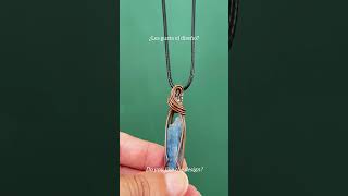 blue kyanite wire pendant mineral diy crystals jewelry handmade wirejewelry short loveit [upl. by Benis]