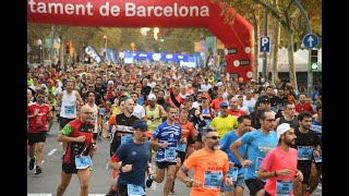 Salida eDreams Media Maratón Barcelona 2021 [upl. by Adara]