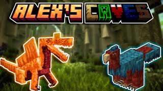 🌋ALEXS CAVES MOD MINECRAFT 1201💛  ¡NUEVOS DINOSAURIOS🦖 [upl. by Nisbet]