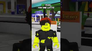 HOMELESS KID WINS THE LOTTERY FOR HIS MOM ON ROBLOX 💸 shorts roblox brookhhavenrp brookhaven [upl. by Nayllij]