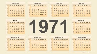 Kalender 1971 [upl. by Fred478]