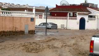 Flash floods in Camposol Mazarron Spain [upl. by Ibbetson]