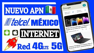 Configuración del APN de TELCEL 4GLTE 5G México para INTERNET 2024 [upl. by Lin]