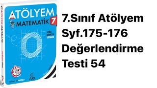 7SINIF ATÖLYEM S175176 DEĞERLENDİRME TESTİ 54 [upl. by Kcim411]