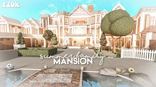 Summer family mansion  Bloxburg build 120k [upl. by Anwahsat]